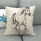 Horse Design Pillow Cover