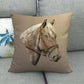 Horse Design Pillow Cover