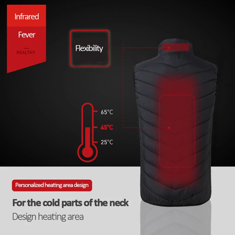 Unisex USB Infrared Heated Vest