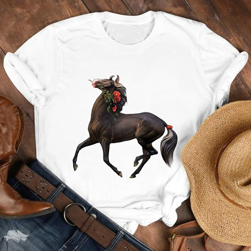 Running Horse Womens T-shirt