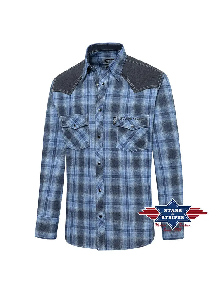 Hank (Blue) Men's Western Shirt