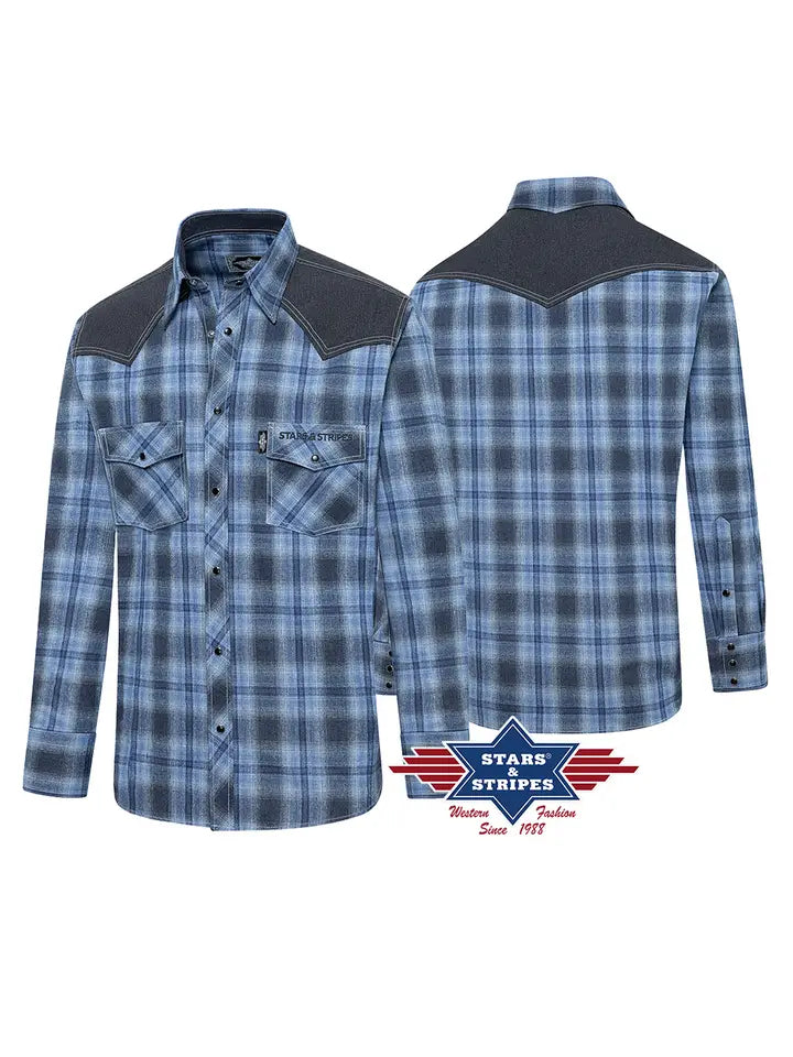 Hank (Blue) Men's Western Shirt