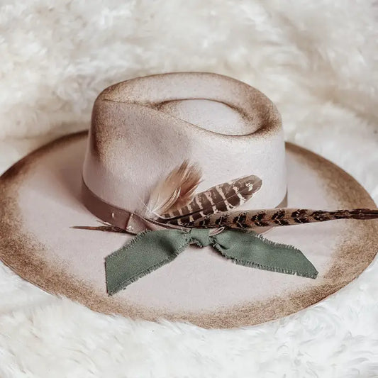 Custom Charlie 1 Horse Hat Boho Western Forest Green