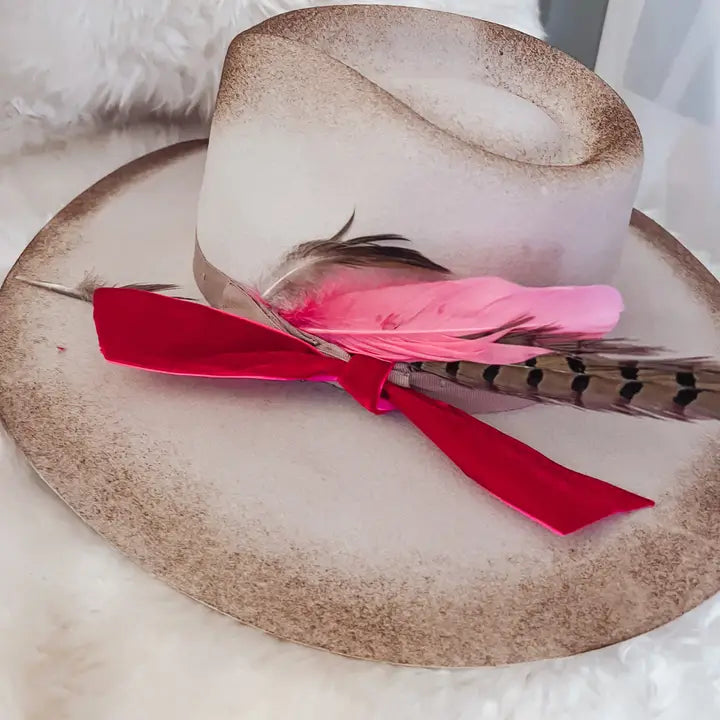 Hot Pink Charlie 1 Horse Distressed Cowgirl Hat