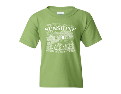 Sunshine, Hay Bales and Happy Trails Kids Tee
