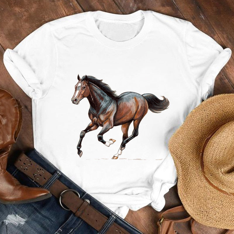 Running Horse Womens T-shirt