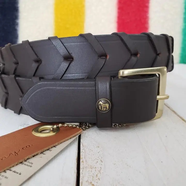 The Hickstead Laced Leather Belt