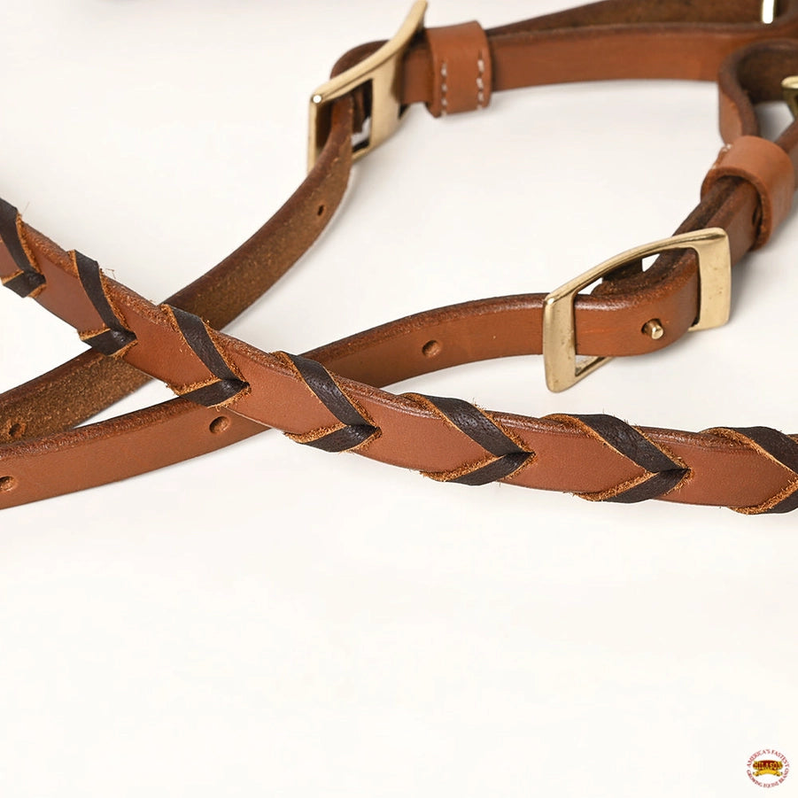 8 Feet Western Horse American Leather Laced Barrel Roper Reins