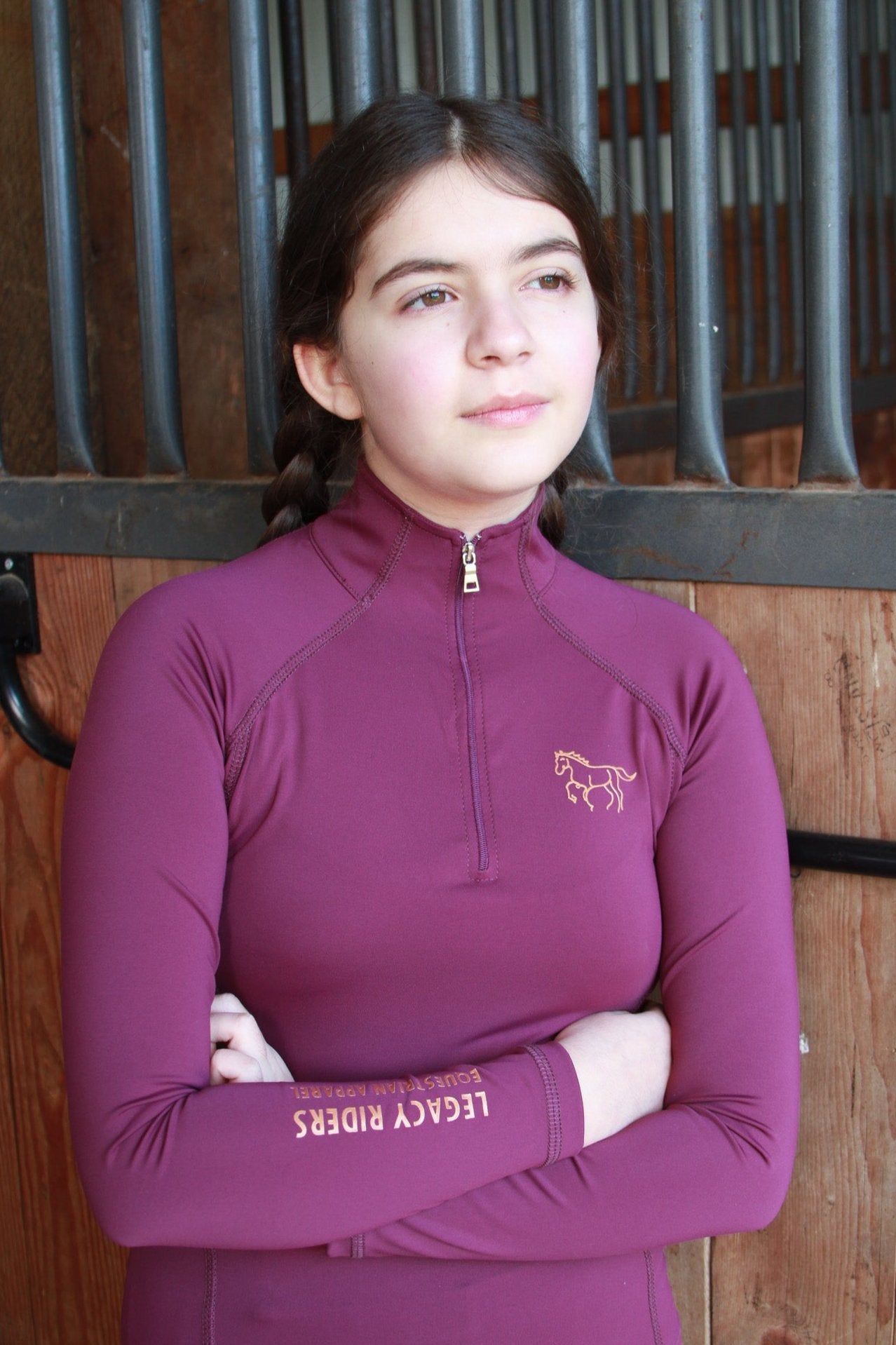 Legacy Classic Long Sleeve Riding Shirt - Red Wine