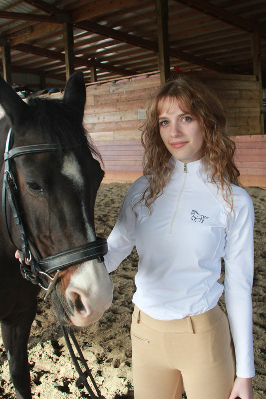 Legacy Classic Long Sleeve Riding Shirt - White