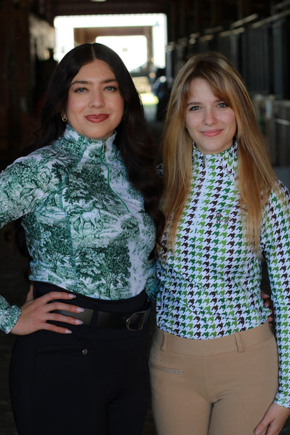 The Manor Ride - Green Equestrian Toile Riding Shirt