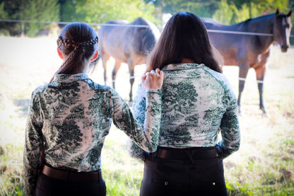 The Manor Ride - Green Equestrian Toile Riding Shirt