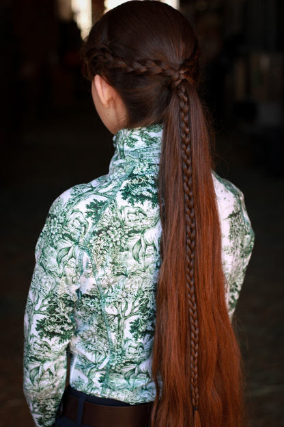 The Manor Ride - Green Equestrian Toile Riding Shirt