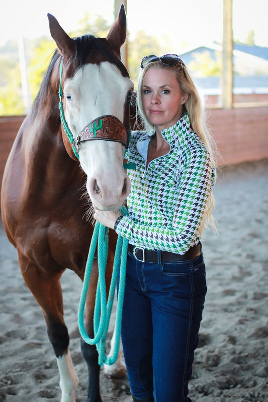 The Huntress - Houndstooth Riding Shirt