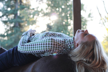 Huntress Houndstooth Equestrian Riding Shirt