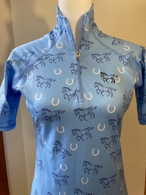 Lucky Stride - Light Blue Riding Shirt