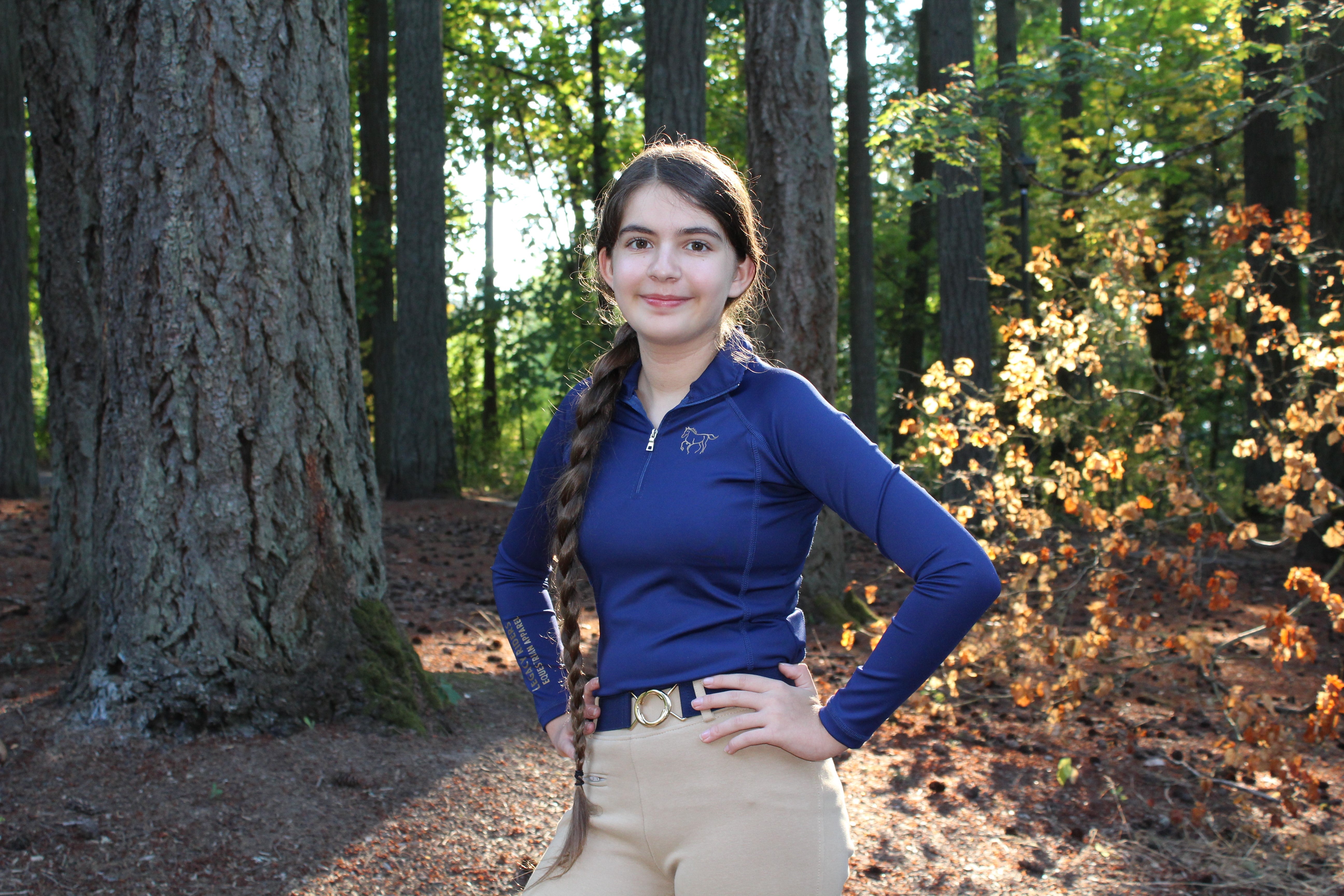 Legacy Riders Legacy Classics- Navy Blue Riding Shirt Youth – Legacy Riders Equestrian