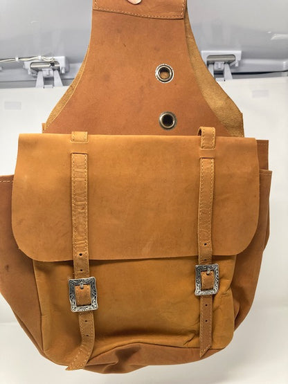 Western Leather Horse Saddle Bag For Trail Hilason