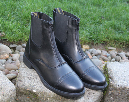 Adult Zip Up Synthetic Leather Paddock Boots