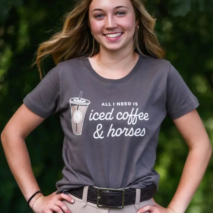 Iced Coffee & Horses Tee