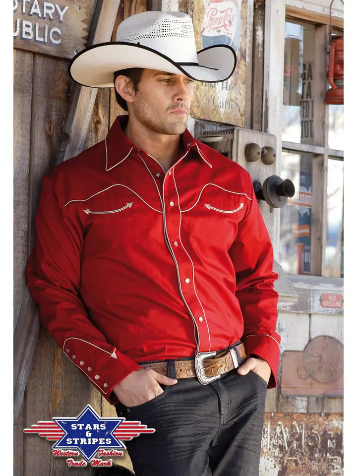 Jack Red Men's Western Shirt