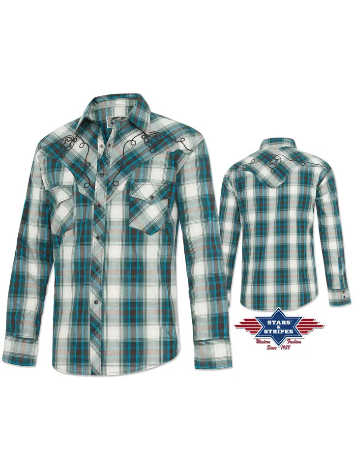 Jeff Blue Men's Western Shirt