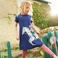 Equestrian Elegance: Girls Navy Blue Polo Dress