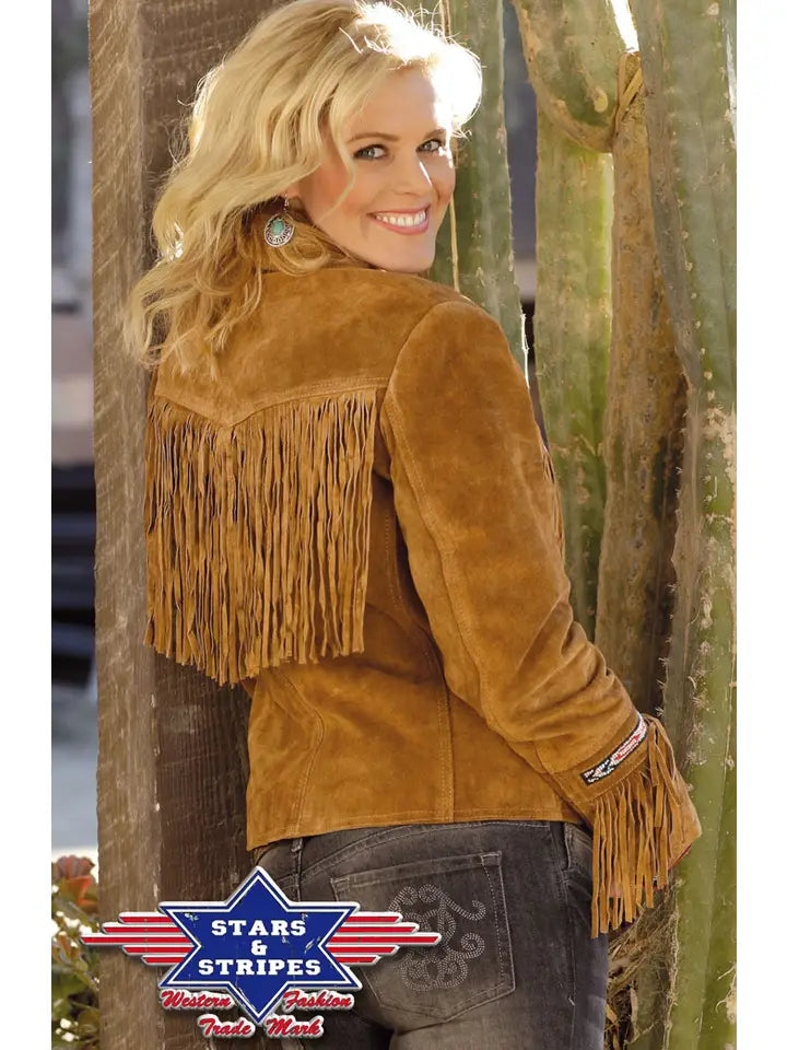 Kayla Women's Suede Fringe Jacket