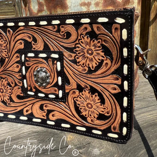 Legacy Tooled Leather Handbag Purse New Style