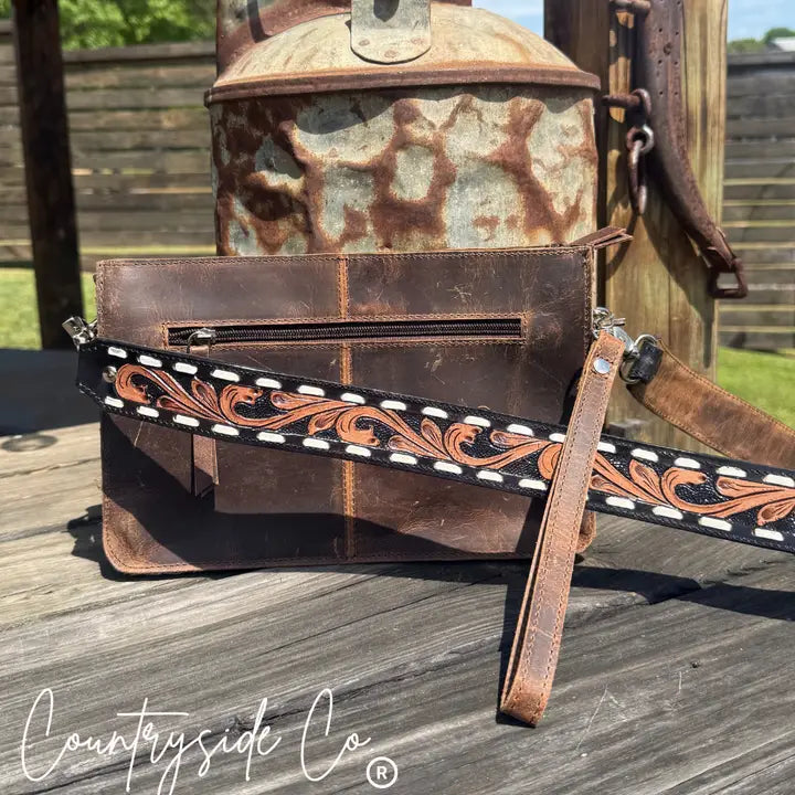 Legacy Tooled Leather Handbag Purse New Style