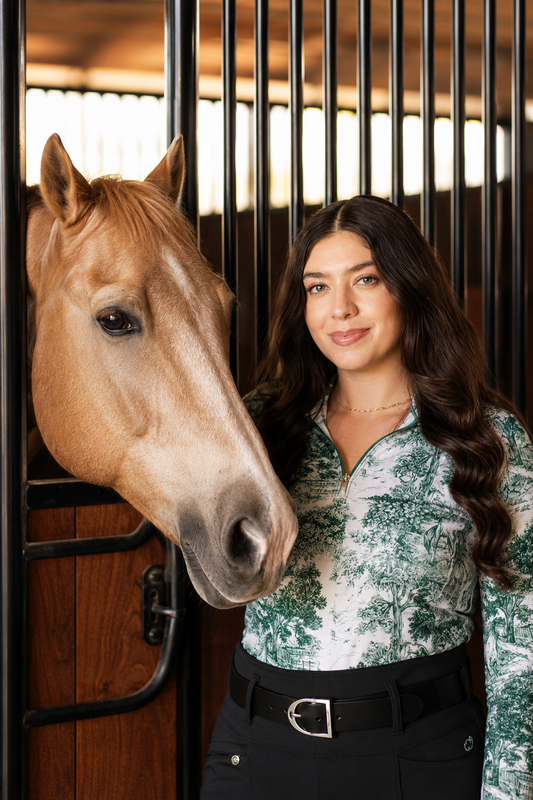 The Manor Ride - Green Equestrian Toile Riding Shirt