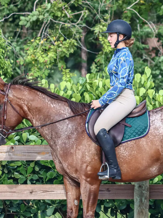 Sun Shirt Navy Bits/ Riding Shirt