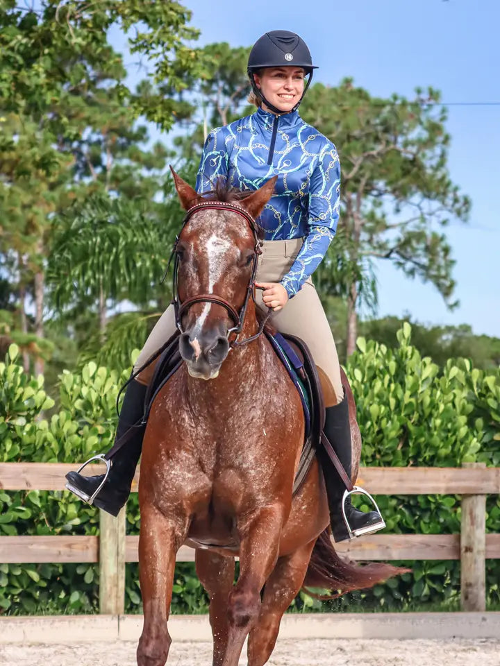 Sun Shirt Navy Bits/ Riding Shirt