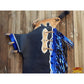 Pro Rodeo Bull Riding Chaps Smooth Leather Blue Fringes