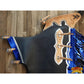 Pro Rodeo Bull Riding Chaps Smooth Leather Blue Fringes