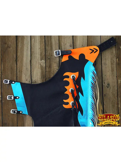 Youth Child Rodeo Bronc Bull Riding Show Leather Chaps