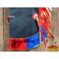 Pro Rodeo Bull Riding Chaps Us Flag Western Leather Kids