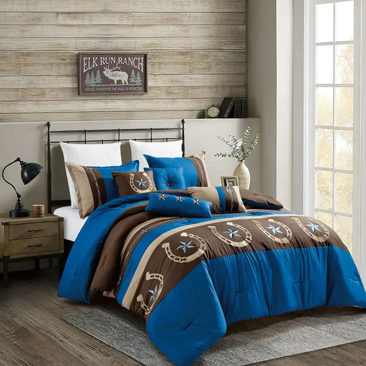 Legacy Riders Rustic Western Horseshoe Star Comforter - 7 Piece Set – Legacy Riders ...