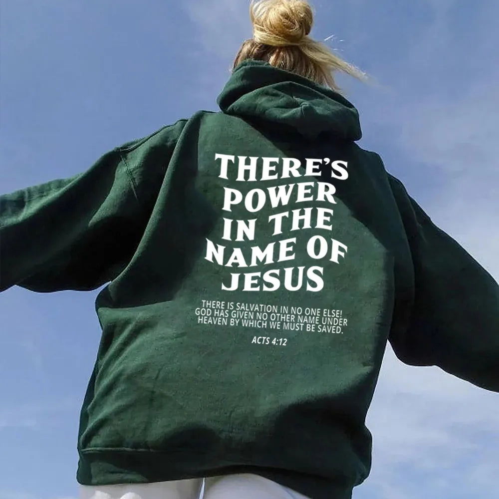 There's Power in the Name of Jesus - Vintage Style Hoodie