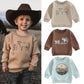 Boys and Girls Western Pullover Sweatshirt - Cattle Print