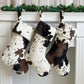 Cow Print Christmas Stocking