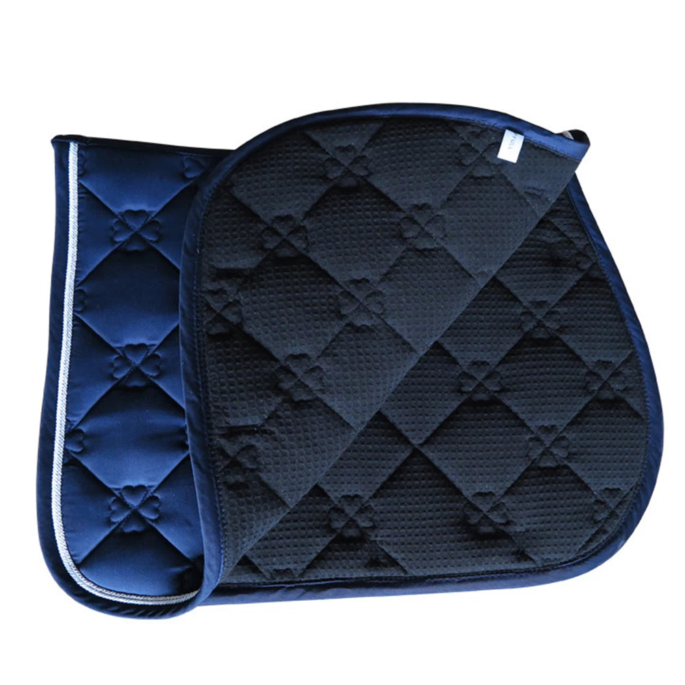 Equestrian Saddle Pad with Double Rope Trim