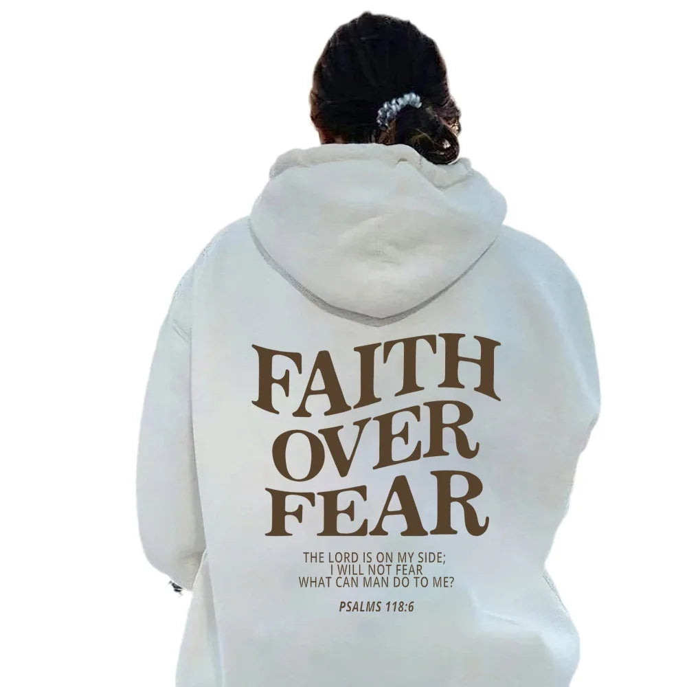 Faith Over Fear Christian Hoodie Sweatshirt