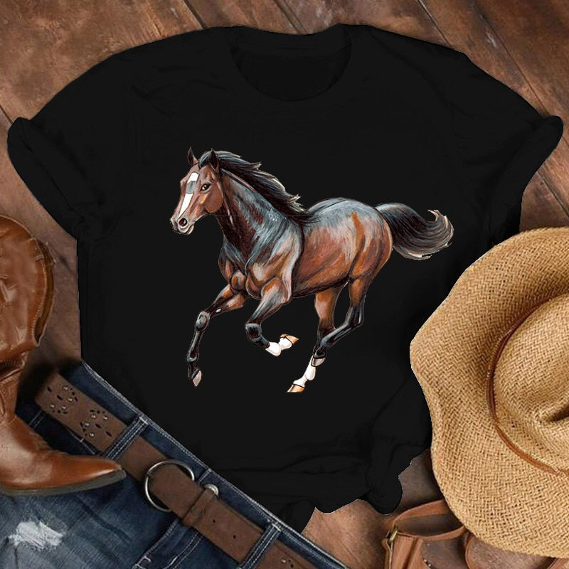 Running Horse Womens T-shirt