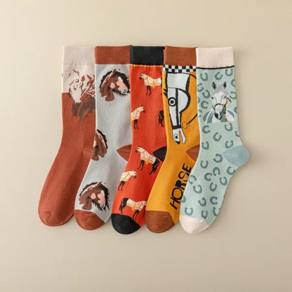 Legacy Riders Equestrian Horse Lover Sock Set – 5 Pair Collection