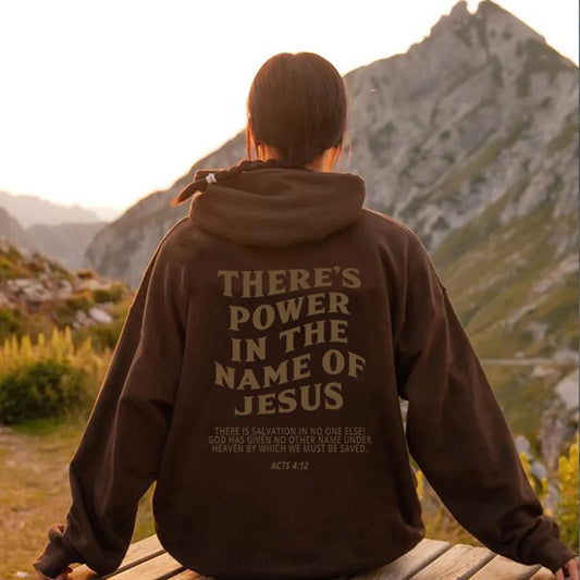 There's Power in the Name of Jesus - Vintage Style Hoodie