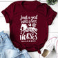 Just A Girl Who Loves Horses - Womens T-Shirt