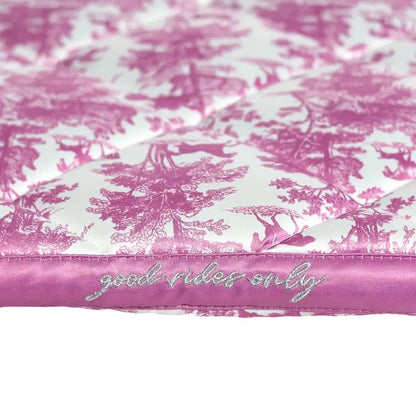 Equestrian Toile Dressage Saddle Pad-Rose/White