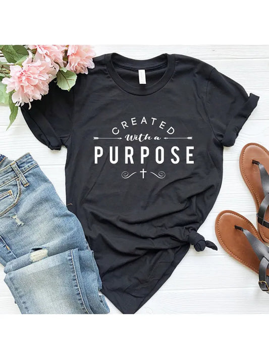 Created with A Purpose - Women's Christian T-Shirt