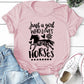 Just A Girl Who Loves Horses - Womens T-Shirt